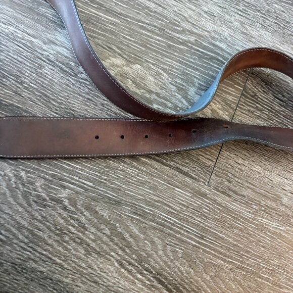 Gucci Interlocking G Leather Belt 90/36 Brown Guccissima 114876 Distressed READ - Picture 6 of 8